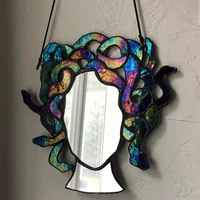colored medusa stained glass pendant acrylic mirror pendant glass window stained orgements stunning hanging home decoration z7t5