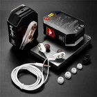 Наушники QKZ CK Series с двойным драйвером, стерео бас, Спортивная гарнитура для бега, Hi-Fi монитор, наушники-вкладыши с микрофоном CK8 CK7 ck5