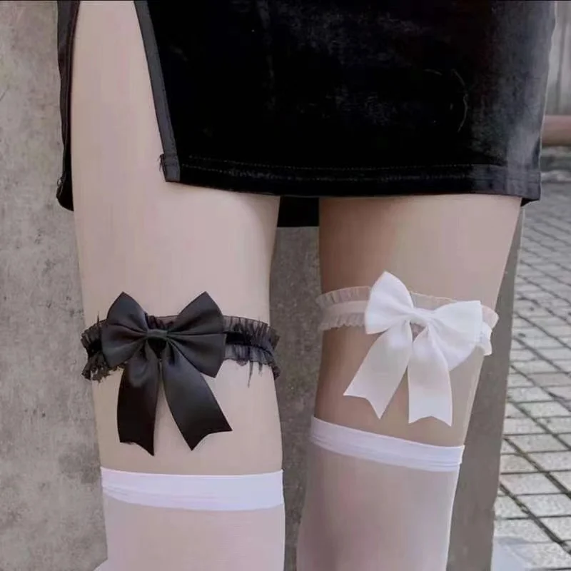 

New Girls Lace Bowtie Garter Belt Elastic Bride Thigh Ring Sexy Women Cosplay Wedding Gift Bachelor Hen Party Supplies Legs Band