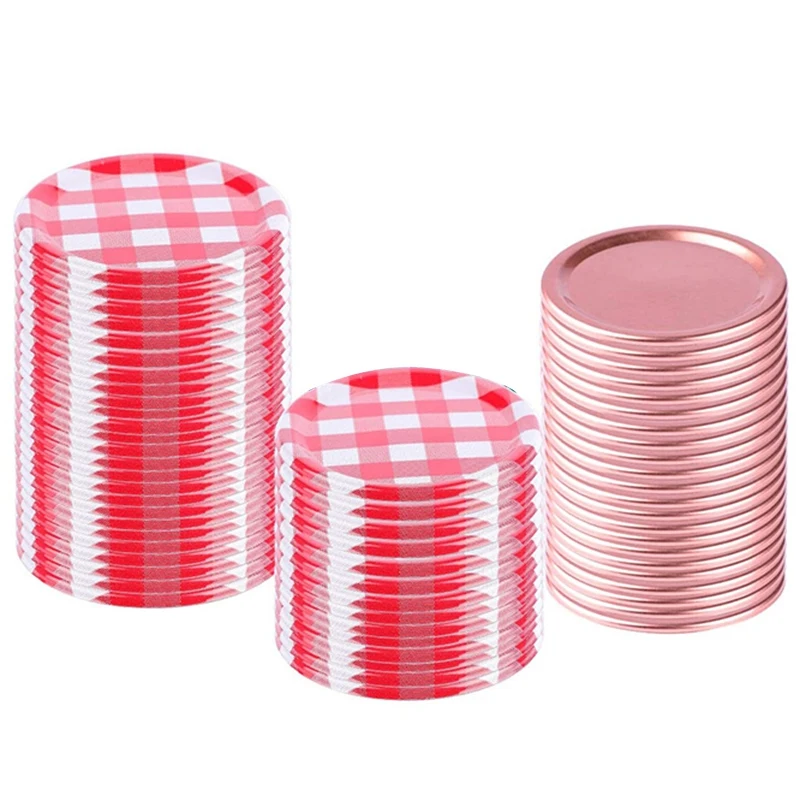 

48Mason Jars Lids Regular Mouth, Canning Jar Lids for Mason Jars, Split-Type Lids Leak Proof and Secure Canning Jar