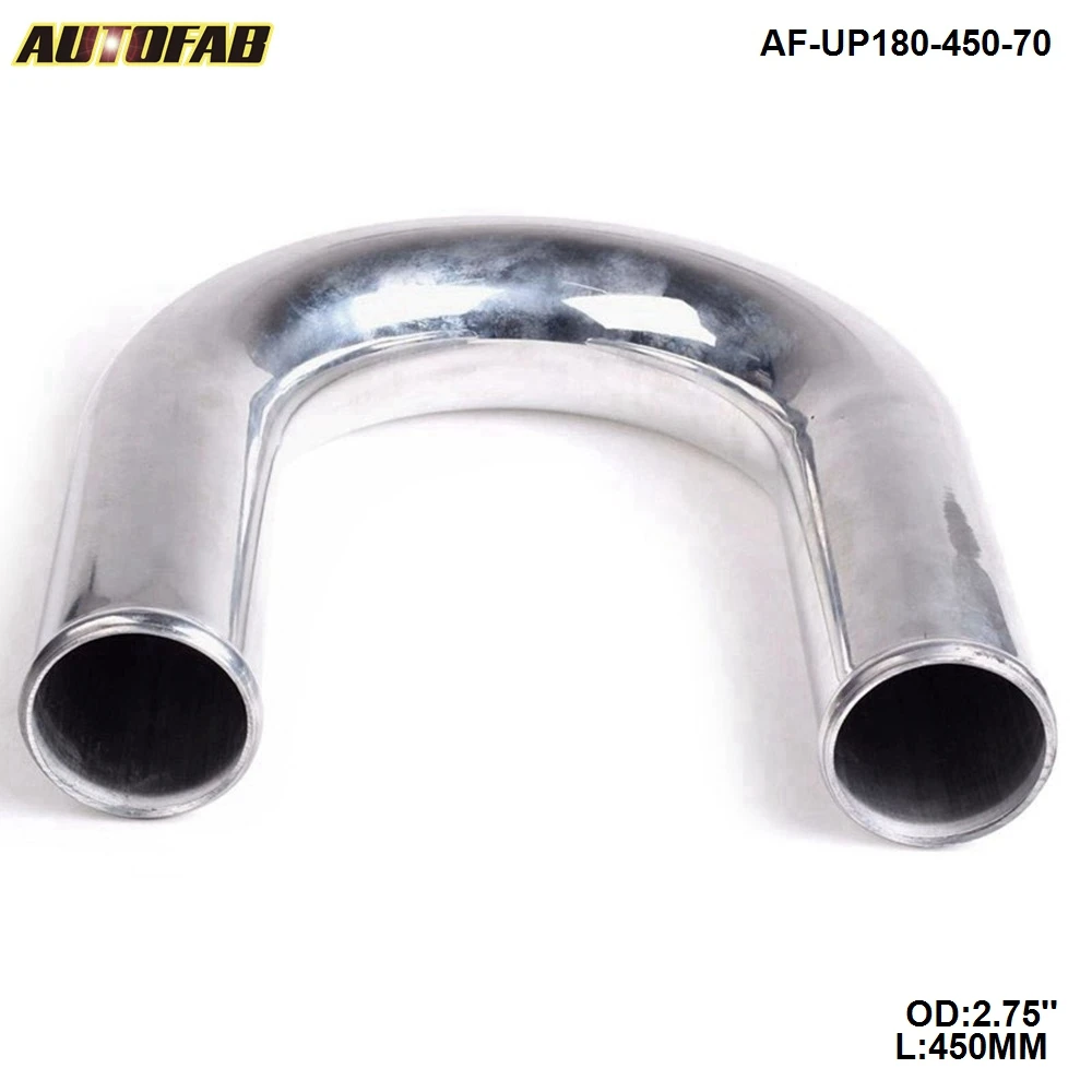 

70mm 2.75"Aluminum Exhaust/Downpipe/Intercooler DIY Pipe 180 Degree L: 450 mm For Honda Civic EK EM 99-00 AF-UP180-450-70