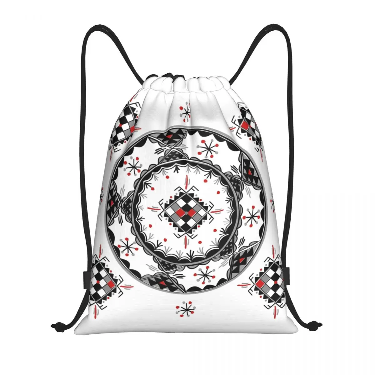 

Изготовленные на заказ дизайнерские легкие геометрические рюкзаки для спортзала Amazigh с рисунком керамики