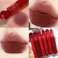waterproof lipstick 5 colors sexy women velvet matte lip gloss long lasting non stick cup moisturizing lip gloss women makeup