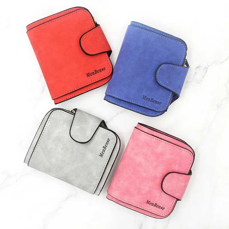 

New Women's Wallets Retro Women's Short Wallets Multi-card Slots Coin Purses Buckle Wallets Wallets for Women Luxury Designer
