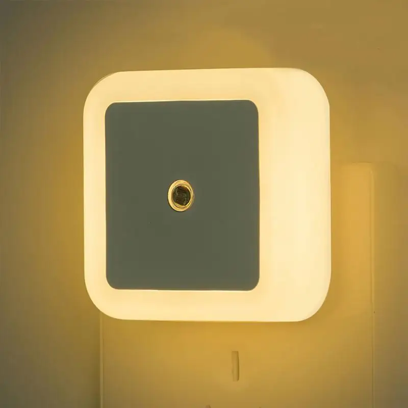 

LED Night Light Saving LED Light Control Induction Night Lamp EU US UK Plug Night Light For Bedrooms Toilets Stairs Corridors