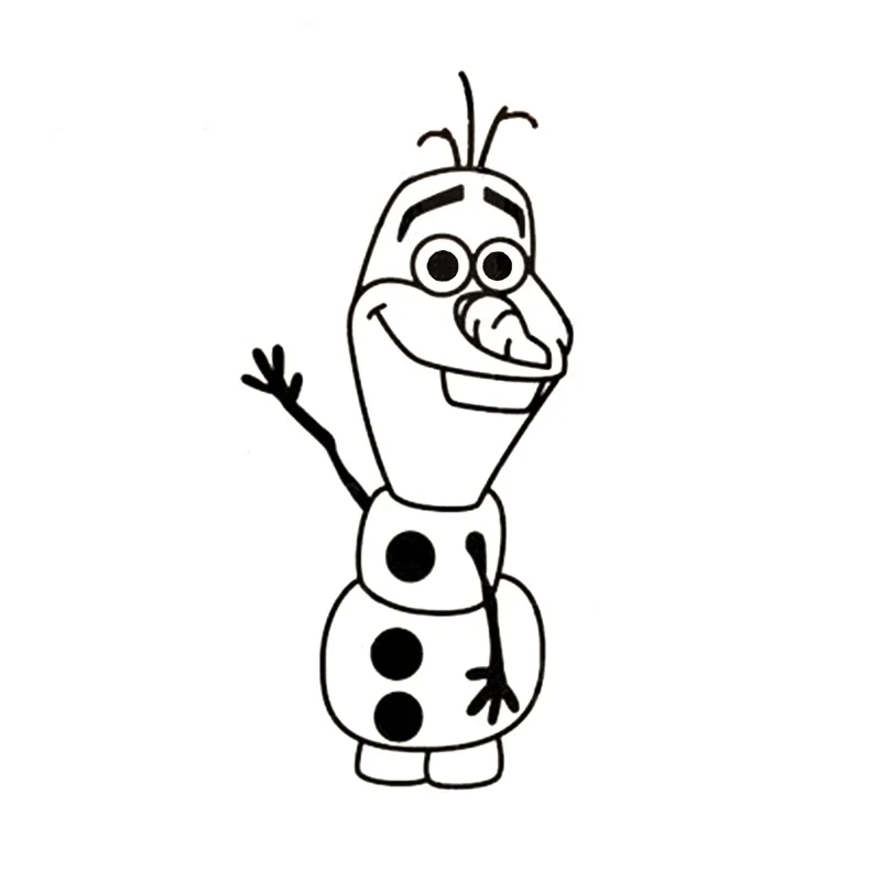 

Freezing Olaf Said Hello Car Stickers Funny Vinyl Decals For Motorcycles Black/Silver 7.1*15CM