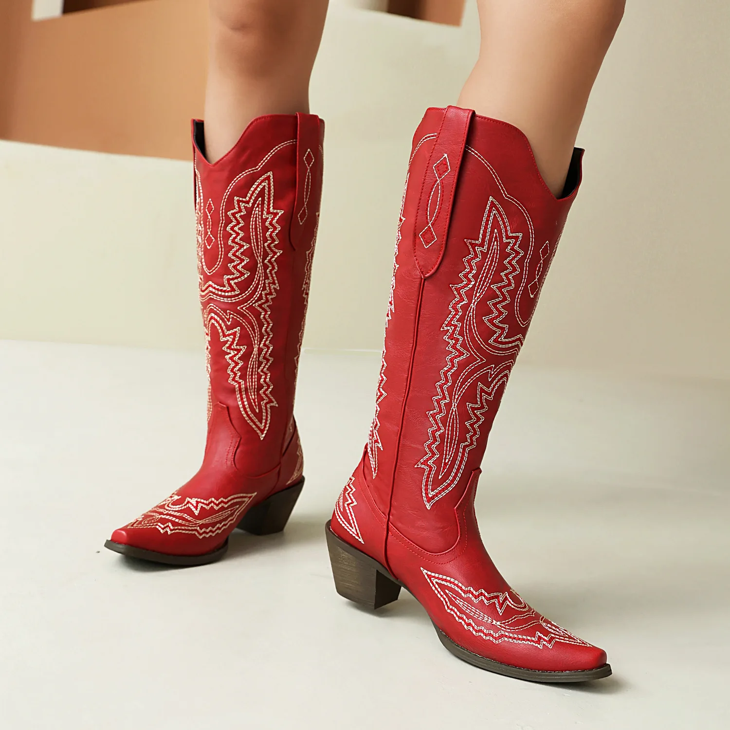 Зимние сапоги женская джинсовая обувь пикантные до бедра на высоком каблуке