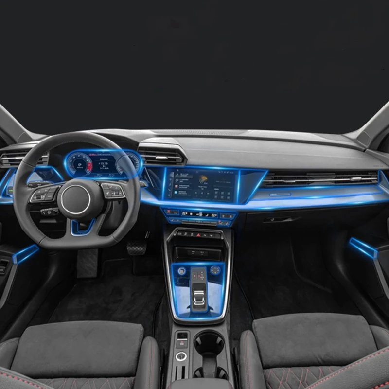 

Car TPU Film Sticker Central Control GPS Navigation Dashboard Screen Protective Auto Interior Accessories For Audi A3 8Y 2021