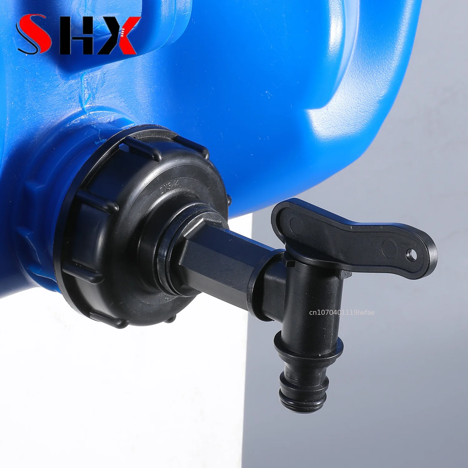 

3/4” IBC faucet ton barrel valve s60 center transfer cover turn 6 minutes 3/4 black pacifier faucet