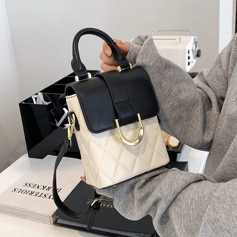 

Популярные сумки женские сумки Новинка 2022 модная сумка-мессенджер контрастных цветов на одно плечо в Корейском стиле