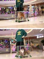 pet trolley case transparent cat bag out portable large capacity space capsule dog cat backpack portable suitcase cat carrier