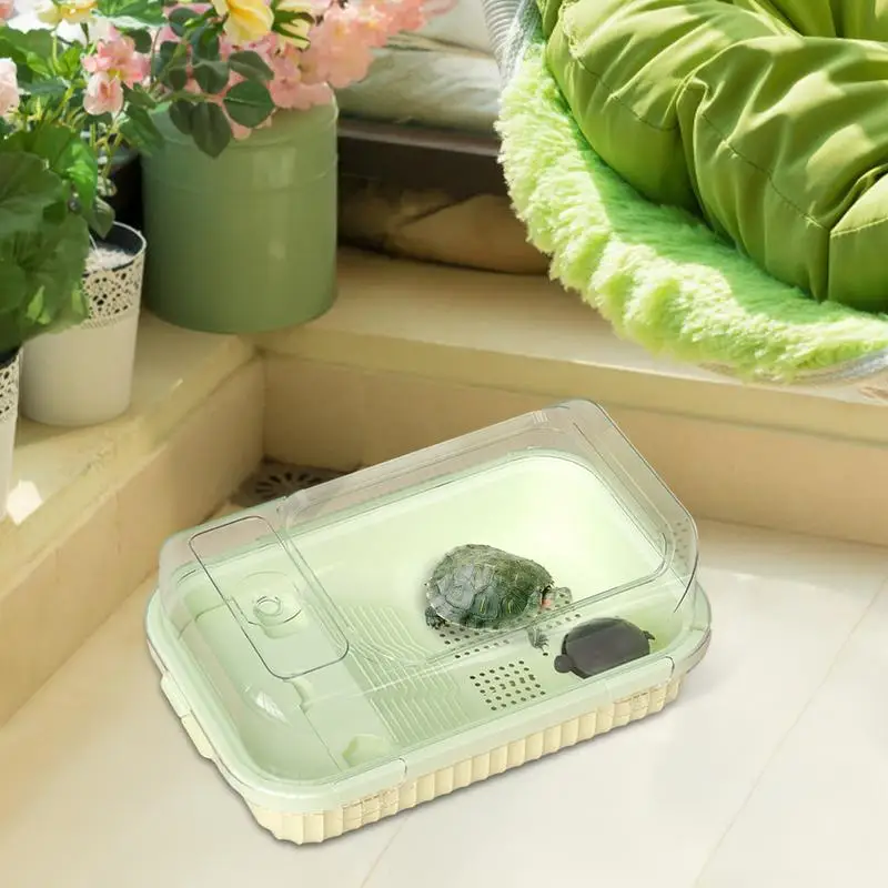 Резервуар для рептилий прозрачный черепахи террасы скалолазания амфибии