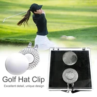 magnetic golf metal hat clip gift box golf ball marker hat sports golf accessories clip golf court clip hat n0u4