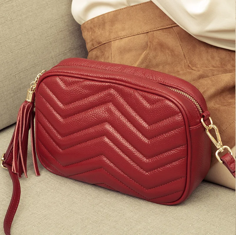 

2022 Classic Original Luxury Women's Bag Fashion Trend Single Shoulder Camera Bag Real Leather Designer Bag Zipper Messenger Bag