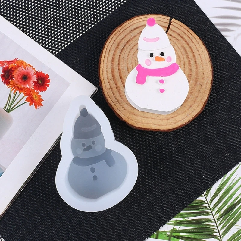 

Силиконовые формы в виде снеговика, форма для помадки, украшение для торта, Рождественская форма для выпечки шоколада, многоразовые формы, десерты ручной работы