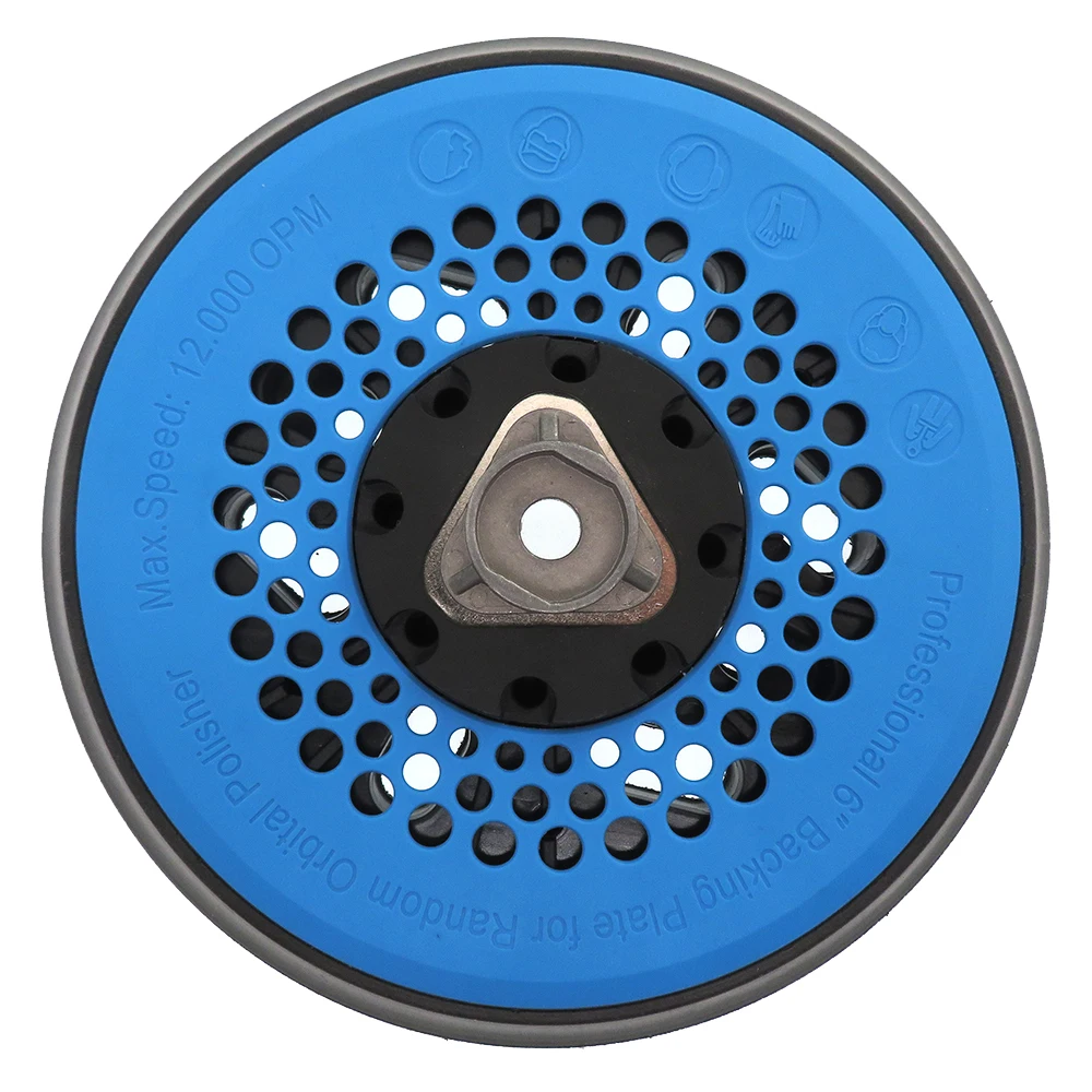 

6-дюймовая 150 мм шлифовальная накладка с 15/17 отверстиями, подложка с крючком и петлей, абразивные электроинструменты для быстрой полировки