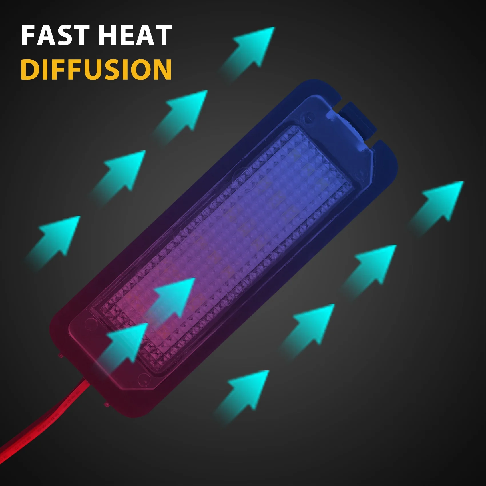 2 шт. светодиодные лампы для номерного знака 12 В