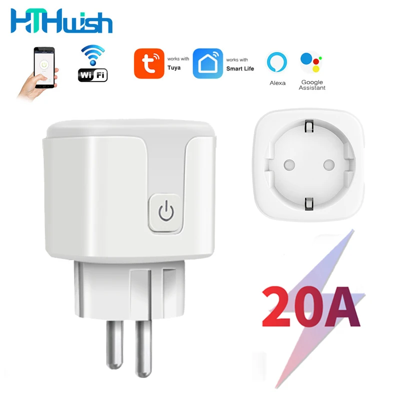 

Умная розетка Tuya с поддержкой Wi-Fi, 20 А, 16 А