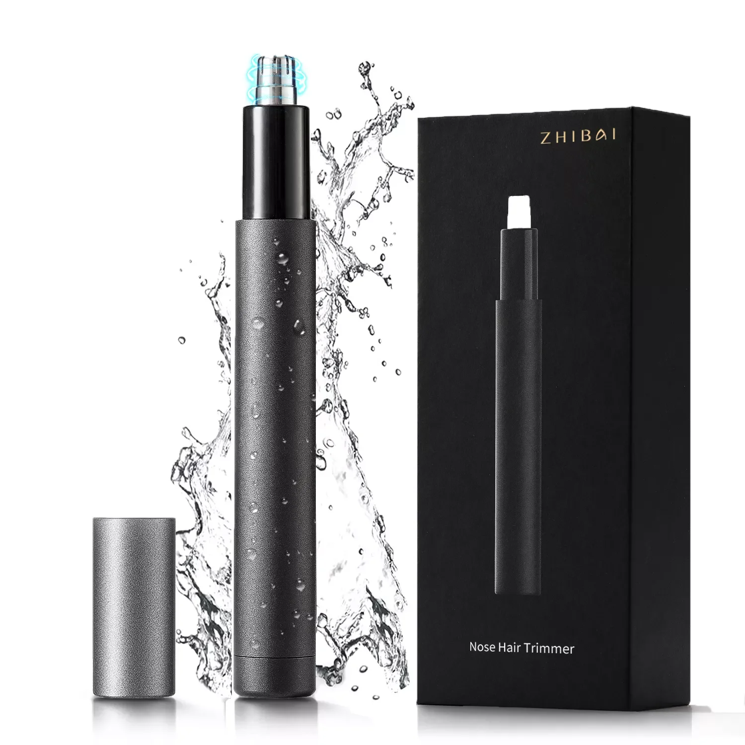 

ZHIBAI Nose and Ear Trimmer Nose Hair Trimmer for Nose Mini Portable IPX7 Waterproof Safe Removal Ear Cleaner