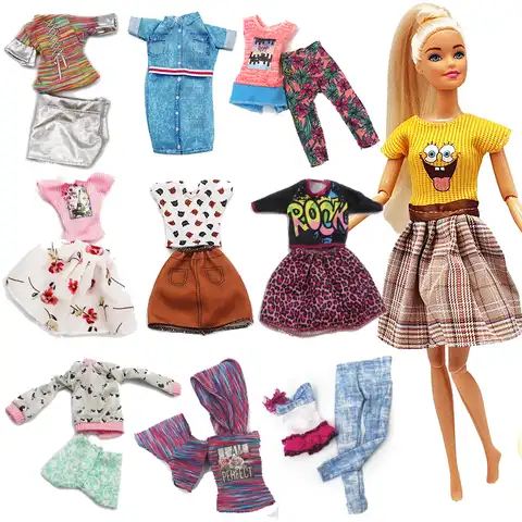 Одежда ручной работы для куклы Барби 1/6, модное платье, 11 дюймов, аксессуары для шарнирных кукол, игрушки для девочек, костюм, рубашка, шорты, ...