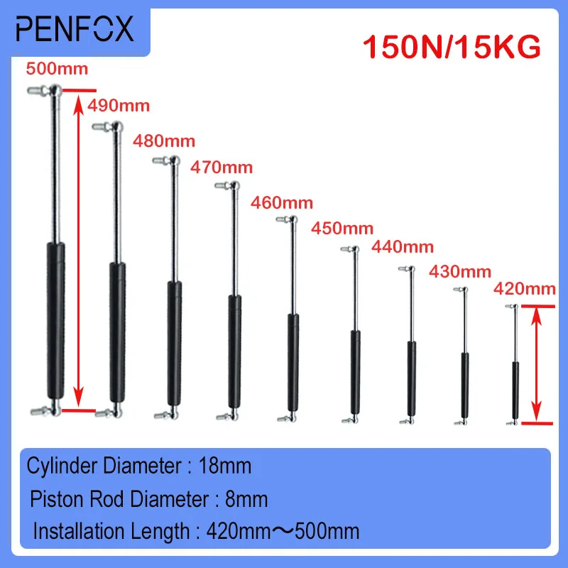 1 шт. 420 мм-500 мм 15 кг/150 Н автомобильные стойки передний капот задний багажник