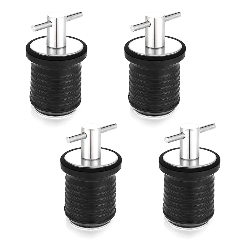 

4 Pcs Snap Handle Drain Plug T Handle Drain Plug For Drains Handle Boat Drain Plug Marine Boat Drain Plugs Boat