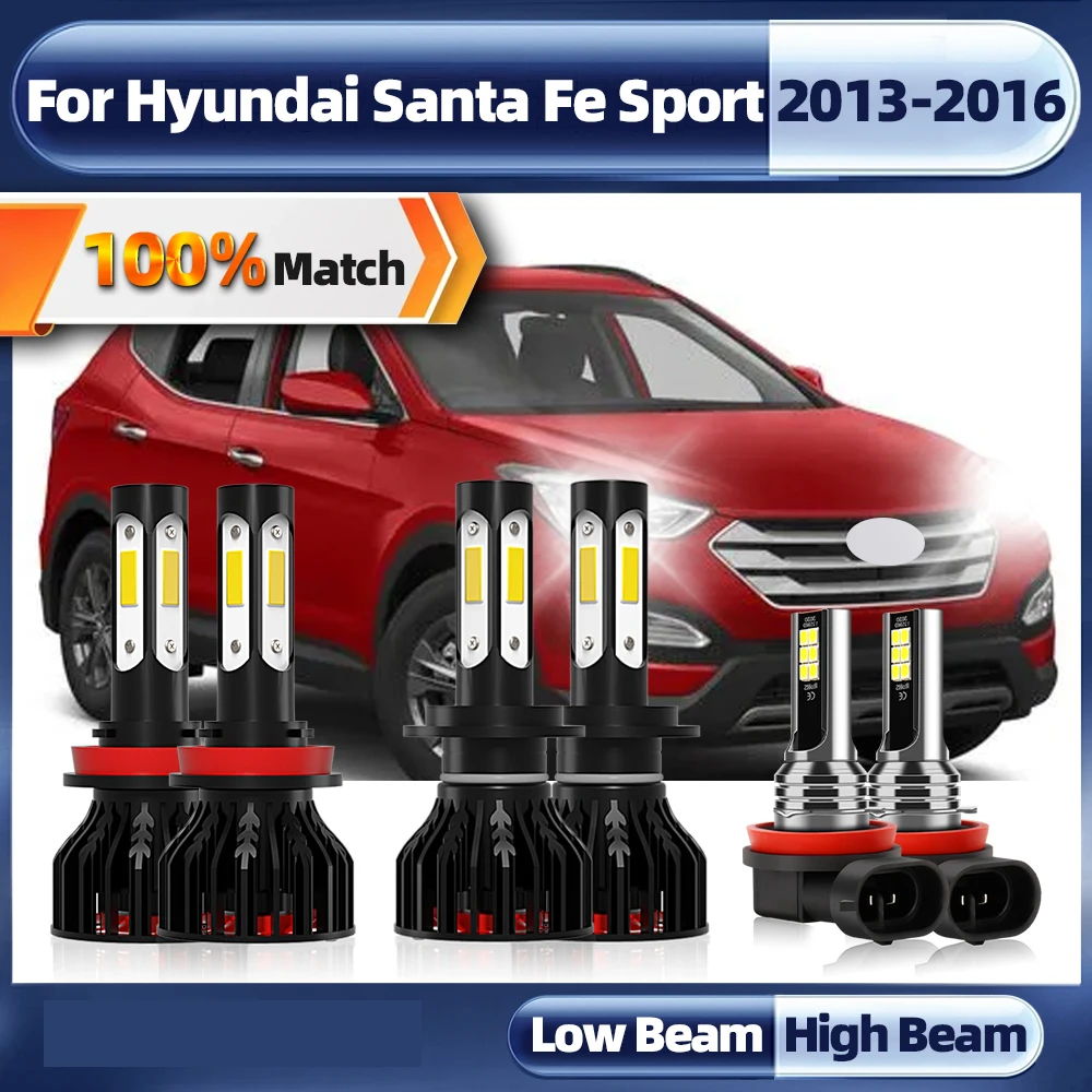 

60000LM H7 H11 LED Headlight 360W Canbus Led Headlamps Turbo Lamp 6000K Car Light For Hyundai Santa Fe Sport 2013 2014 2015 2016