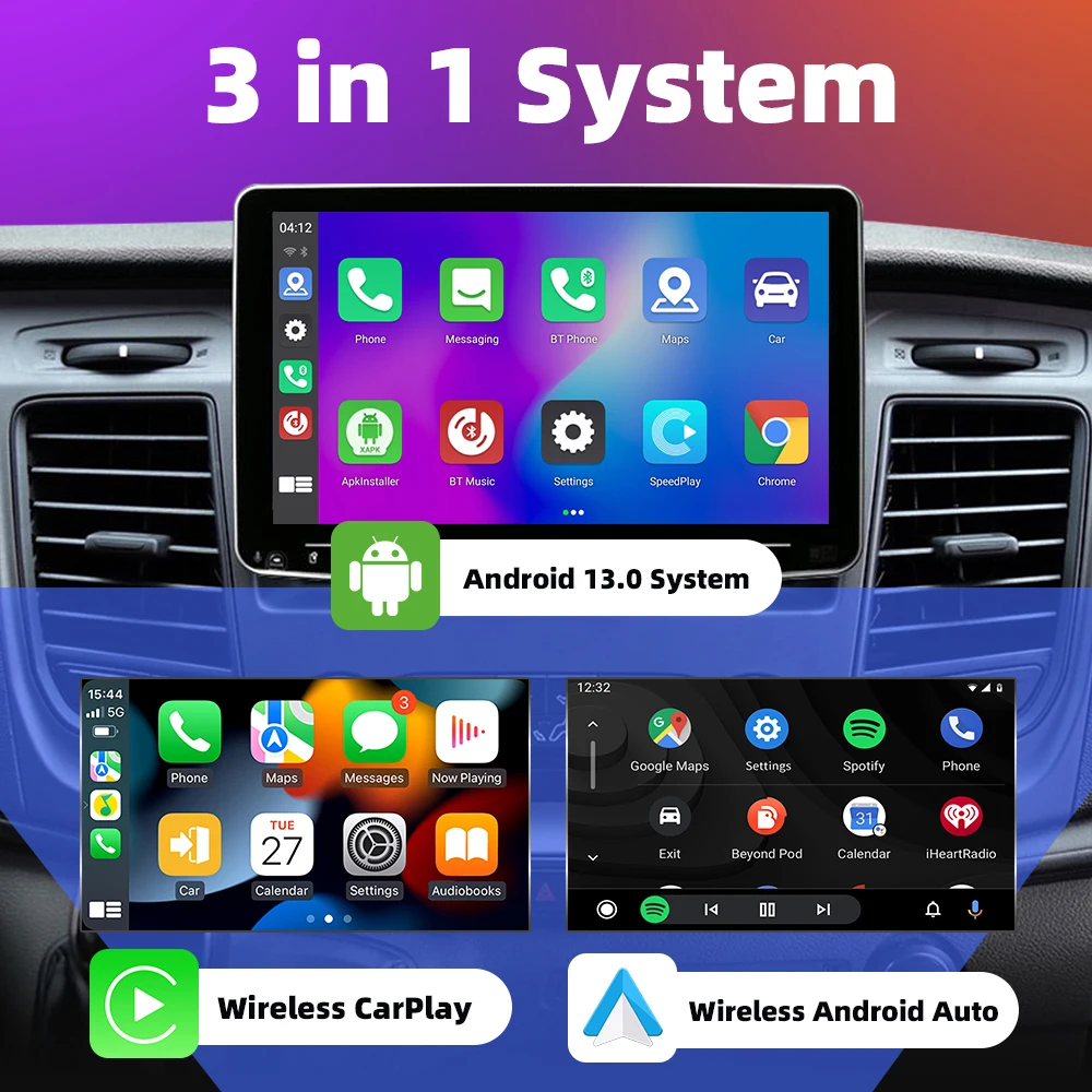 Фото EKIY 8G + 128G Android 13 CarPlay TV AI Box QCM6125 8-ядерный беспроводной адаптер CarPlay Android Auto со встроенным GPS для YouTube для Netflix №2