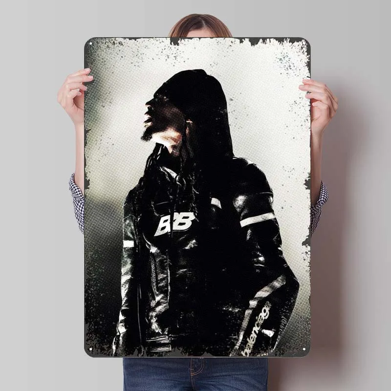 Playboy Carti Рэпер Жесть Знак Музыкальный Плакат Украшения Комнаты Металлические