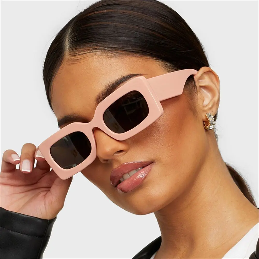 

Women's Fashion British Design Big Frame Sun Glasses Ladies Eyewear Black Shades Rectangle Sunglasses Square Sunglasses
