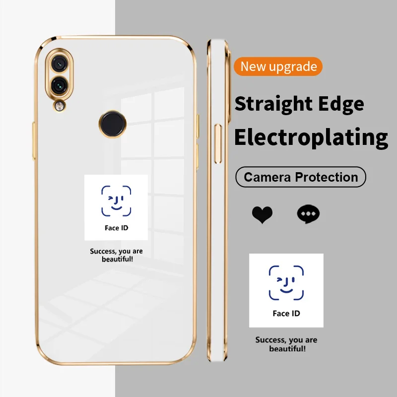

Electroplated Case on for Redmi Note 7 Note7 Pro 7S Note 8 9 Pro Max Note 9 5G 10 Lite 10X 4G Poco M2 Pro Shockproof Shell