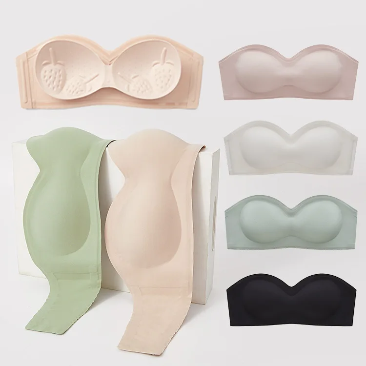 

Bra Wireless Underwear Women's Non-slip Gather on The Support Without Trace Ultra-thin Big Small Breasts Invisible Bra Tube Top