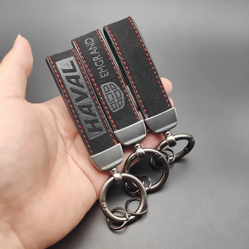 Автомобильный брелок замшевый кожаный для ключей Стайлинг Peugeot 206 207 208 306 307 308 508 106