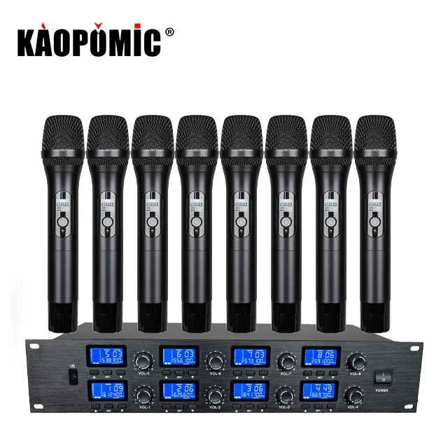 

8-канальный Ручной беспроводной микрофон UHF