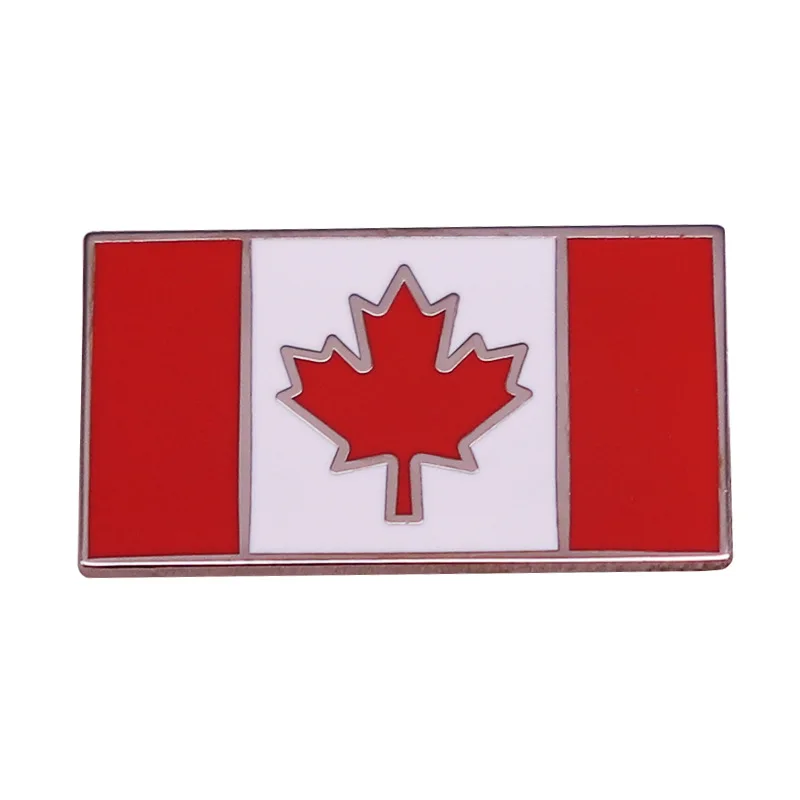 

Flagge Kanadas Enamel Pin Wrap Clothes Lapel Brooch Fine Badge Fashion Jewelry Friend Gift