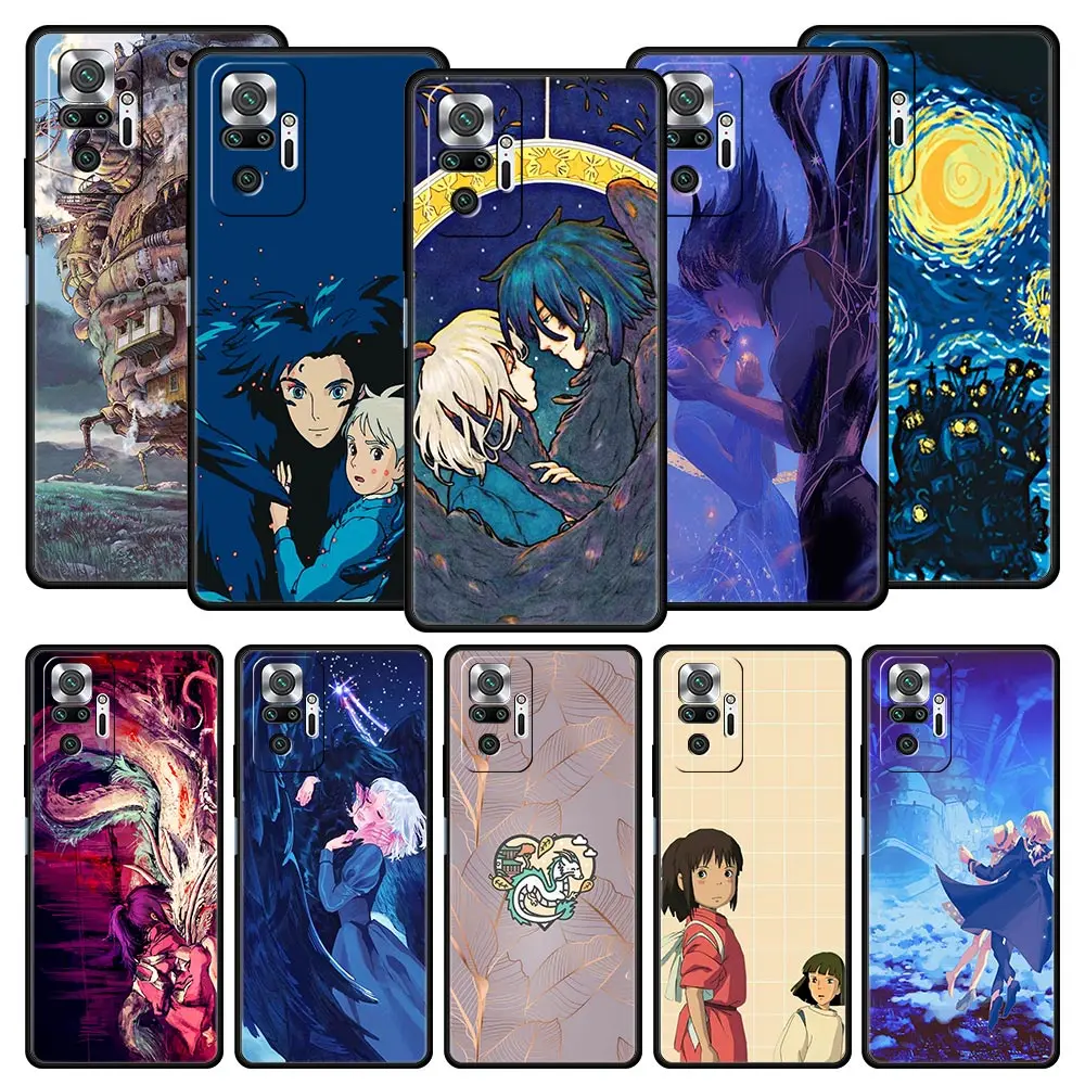 

Anime Ghibli Howl's Moving Castle Phone Case For Xiaomi Redmi Note 11 10 9 Pro 5G 10C 9s 7 8 8T 12 9A 9C 9T K40 Gaming Cover