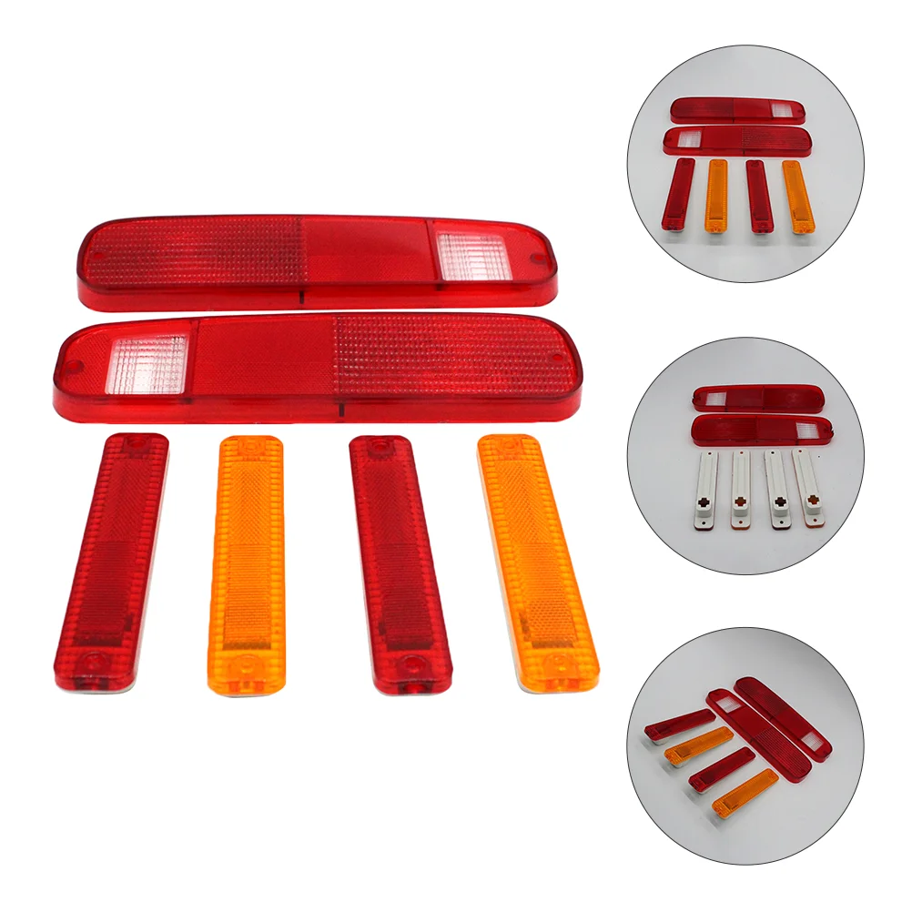 

6 Pcs Side Logo Car Light Lampshade Kit Covers Lens Marker Acrylic Tail Taillight