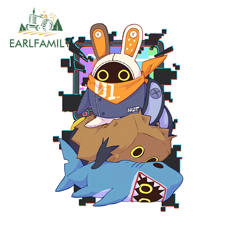 

EARLFAMILY Zenless Zone Zero Bangboo, милые автомобильные наклейки, интересные наклейки с изображением мультфильмов, устойчивые к царапинам виниловые наклейки на дверь автомобиля
