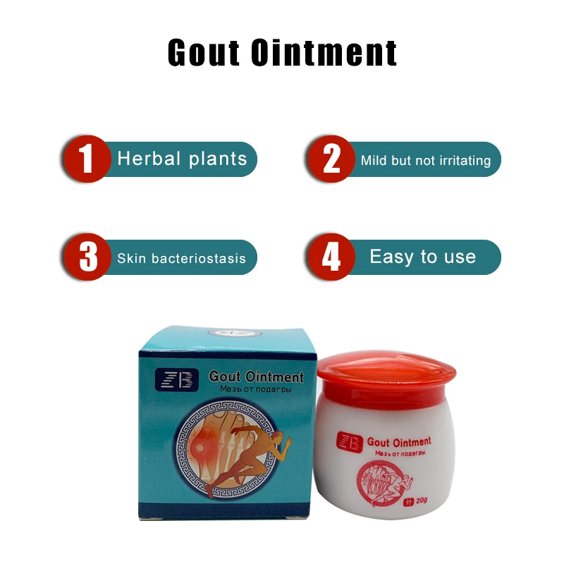 

ZB 10box 20g Botanical Herbal Extract Natural Gout Cream Relieve Acute Gouty Arthritis Pain Dressing Body Analgesics Ointment