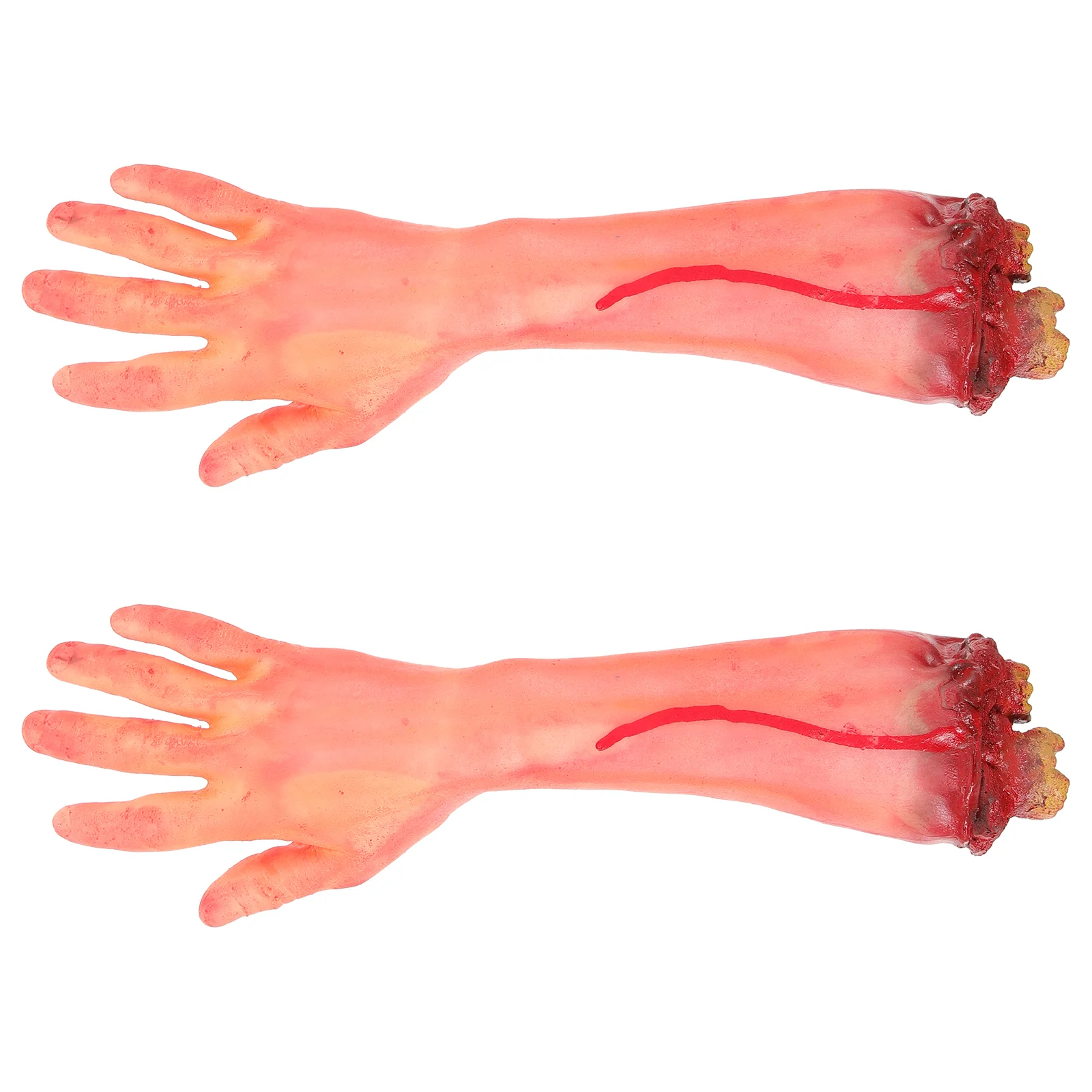 

2 Pcs Fake Broken Hands Prop Simulation Horrible Severed Stump Halloween Faux Scary Child