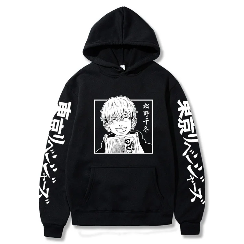 

Japan Tokyo Revengers Draken Anime Hoodie Matsuno Chidong Casual Print Hooded Hoodies Oversized Streetwear Sweatshirts Unisex