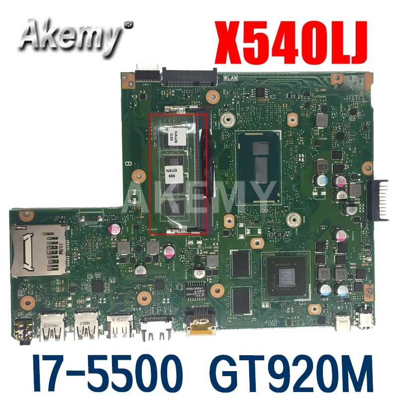 

New!!! Mainboard W/4G-RAM I7-5500 GT920M For Asus X540L F540L X540LJ Laptop motherboard REV2.1 Test work 100%