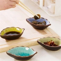 useful handcraft ceramic plate snacks kitchen vinegar seasoning sauce plates oil container
