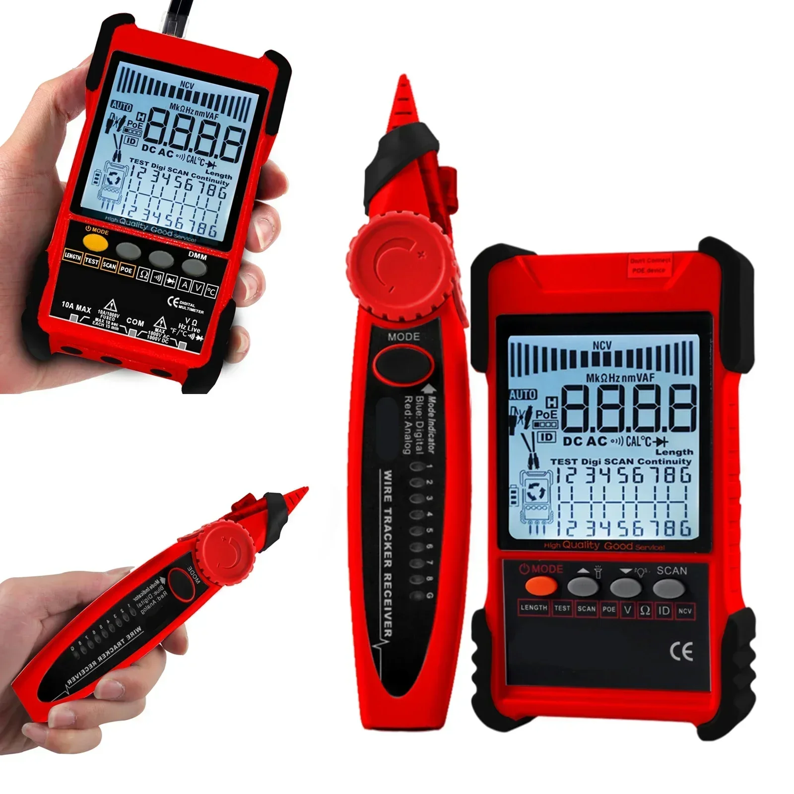 

Multifunctional 2-in-1 Multimeter Digital Network Cable Tester Electrical Instruments