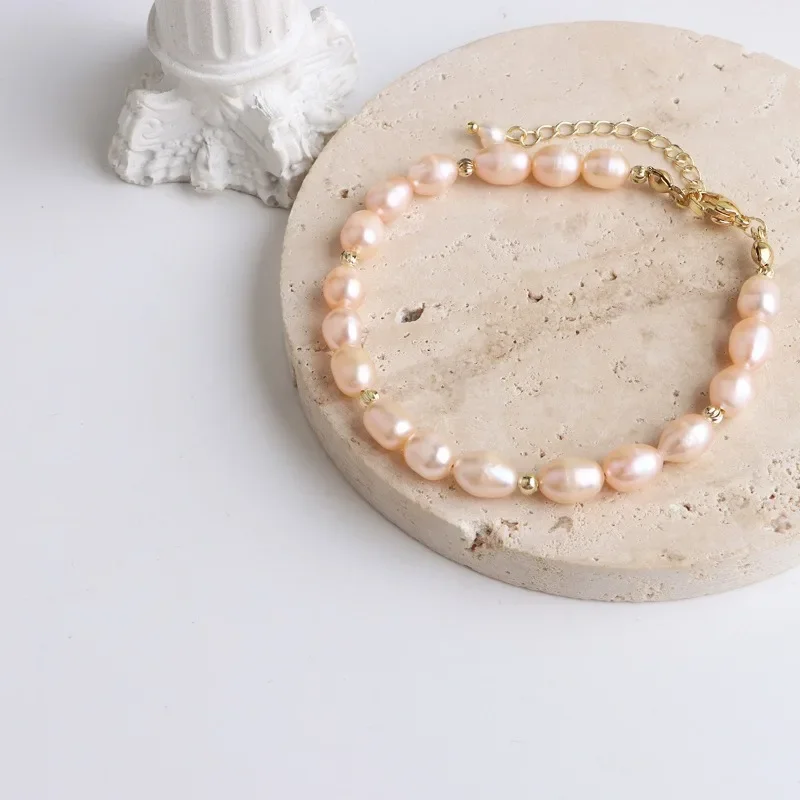 Женские браслеты Minar в стиле Харадзюку из речного жемчуга и бисера медные