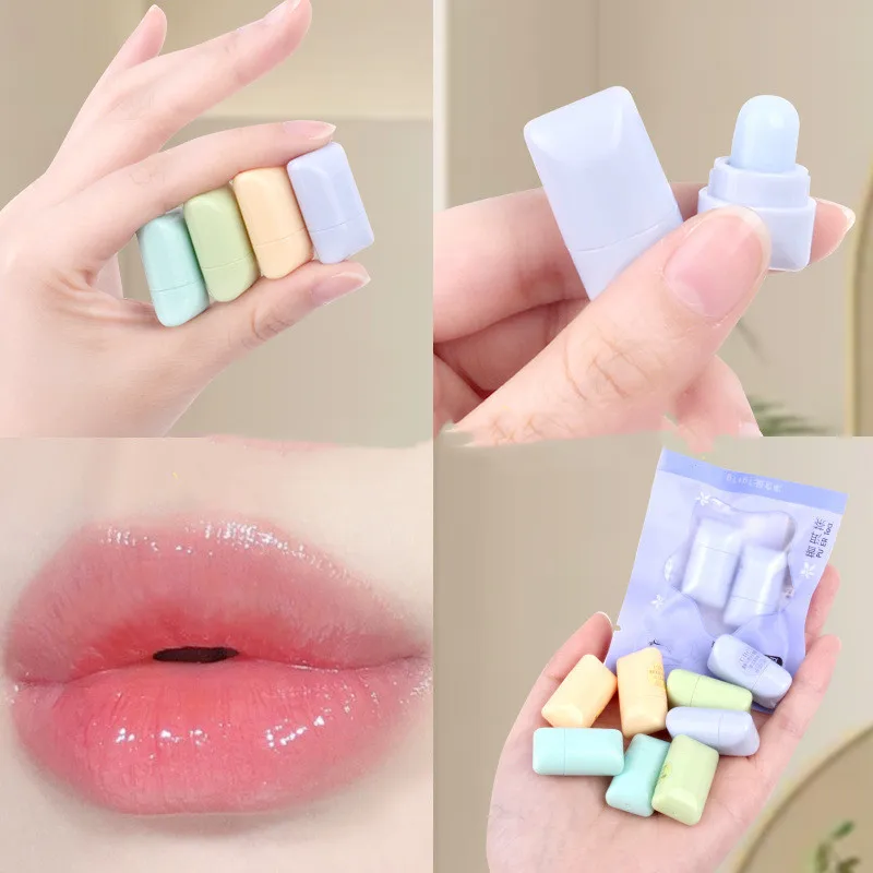 

2pcs Mini Lip Balm Moisturizing Lip Gloss Natural Nourishing Cute Hydration Lipstick Cheap Makeup Cosmetics