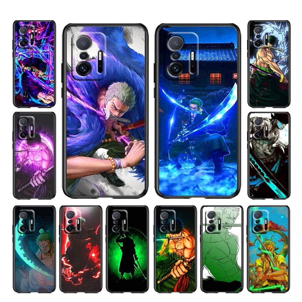 

Anime Boy One Piece Zoro Case For Xiaomi 12 11 11T 10T Note 10 Mi 9T Ultra Pro Lite 5G Soft Silicone TPU Black Phone Cover Coque