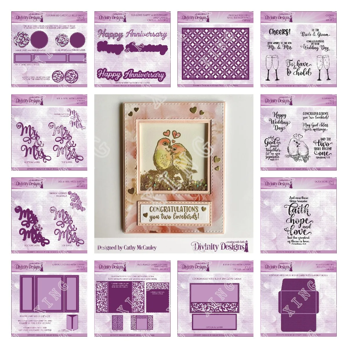 

New Band Mr And Mrs Envelope Anniversary Ring Background Cheers Lovebird Faith Hope Love Gatefold Belly Diy Layering Dies Stamps