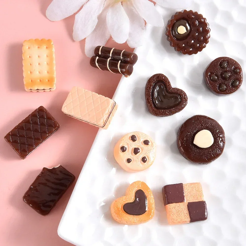 10 шт. миниатюрные кабошоны из смолы с плоским основанием для украшения