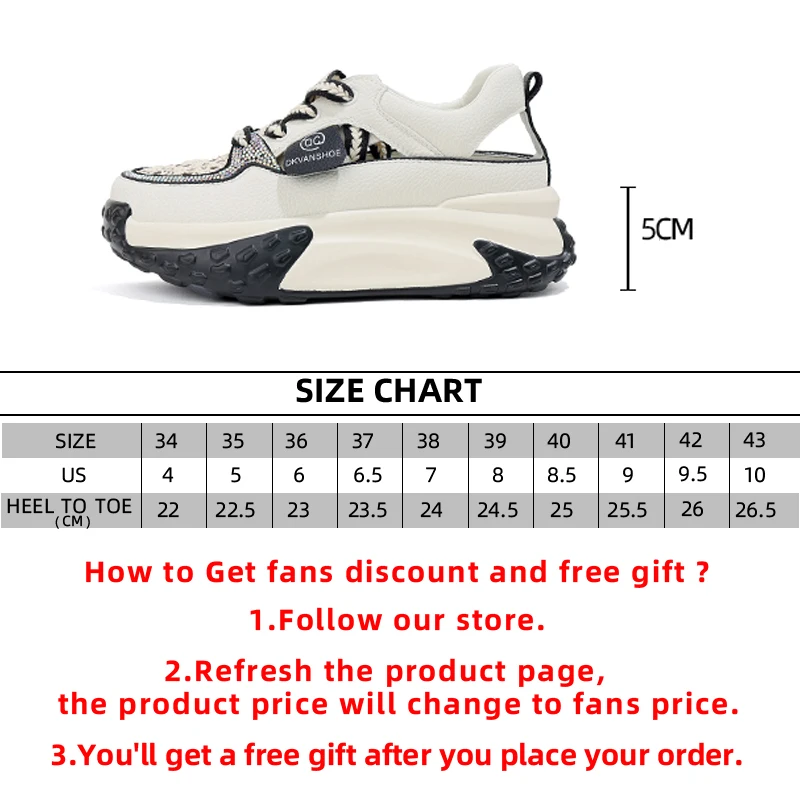 5CM Genuine Leather Comfy Hollow Sandals Breathable Rhinestones Deco Shoe Chunky Sneakers Spring Platform Wedge Women Shoes